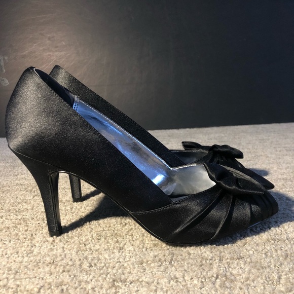 NINA Satin Open Toe Heels - Picture 5 of 5